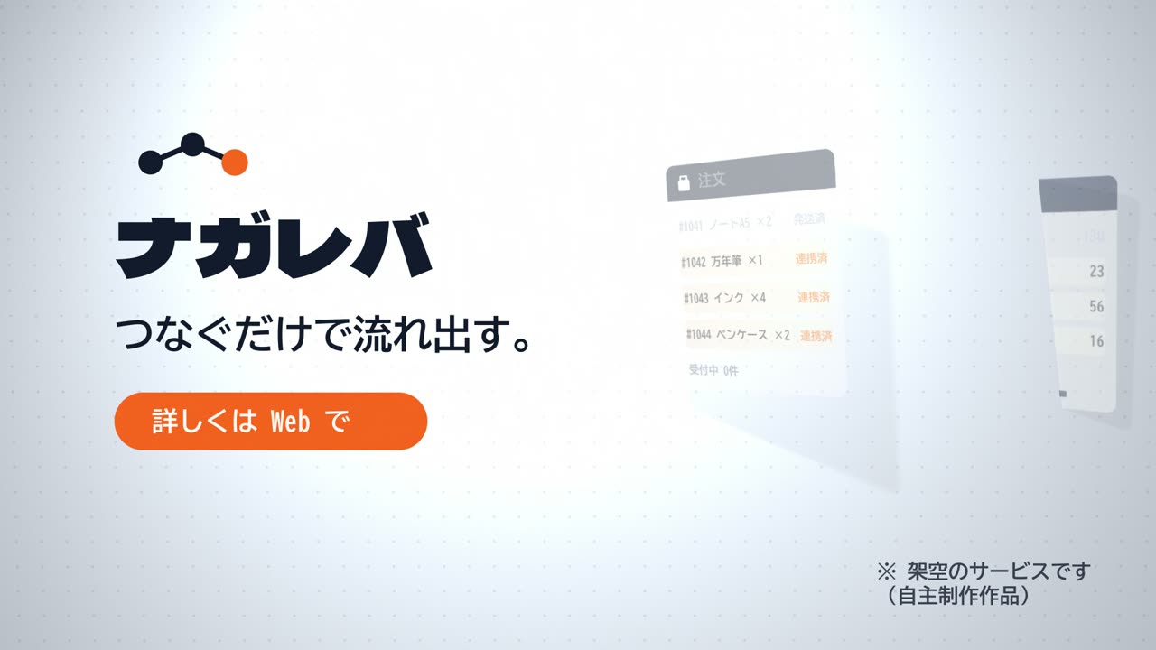 ロゴ印へのマッチカットと、終端